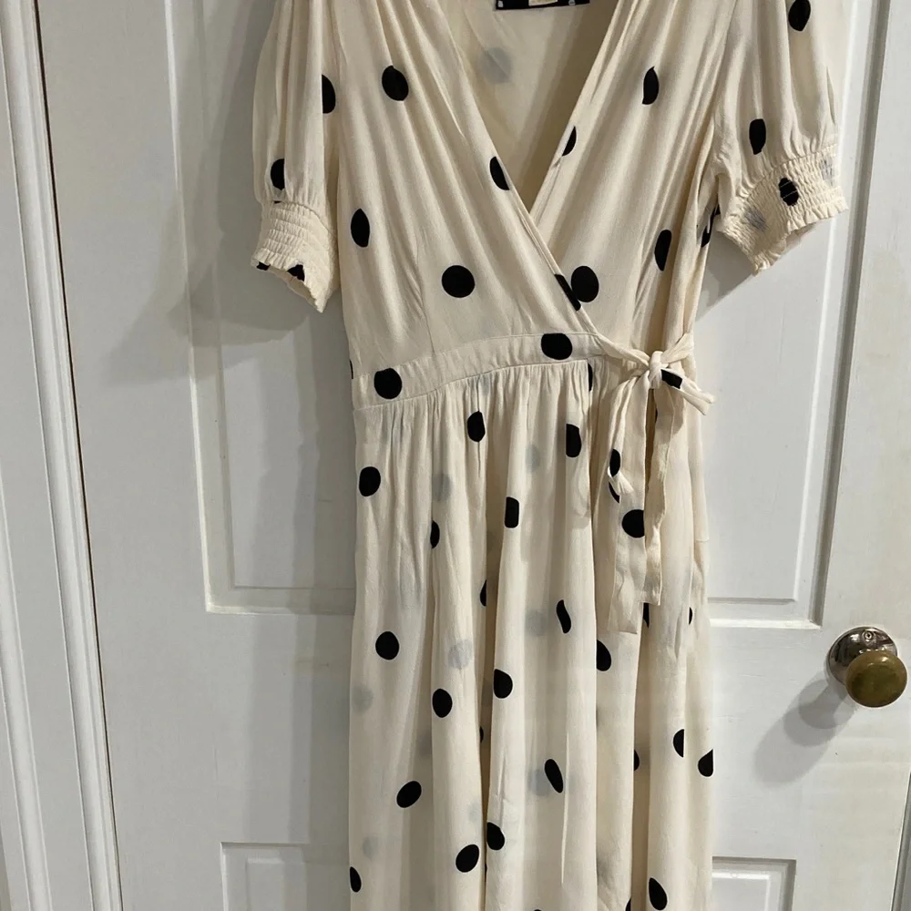Maeve large dot faux wrap dress - Picture 2 of 7